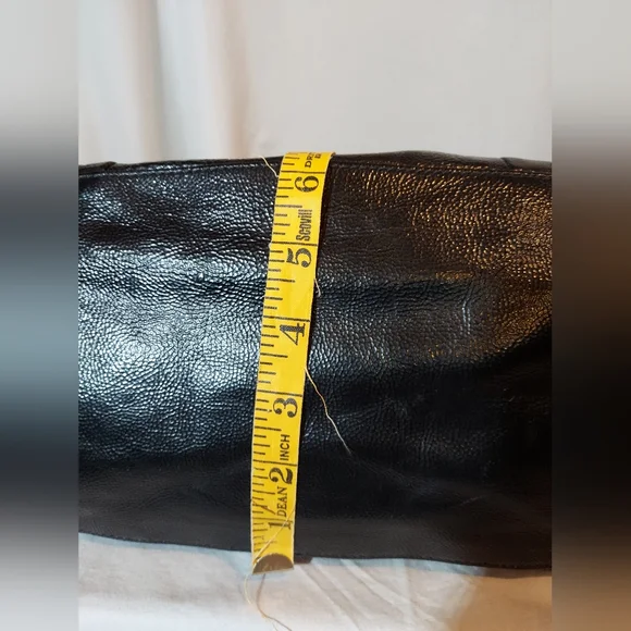 Coach Poppy Black Patent Leather Satchel With Silver Hardware And Teal Lining - Picture 10 of 12